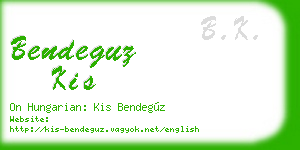 bendeguz kis business card